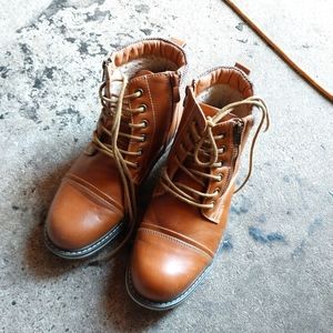 Bruno Marc Mens Tan Casual Side Zip Boots Size 8